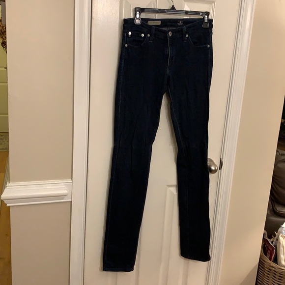 Ag Adriano Goldschmied Pants - Adriano Goldschmied navy skinny straight jeans size 27